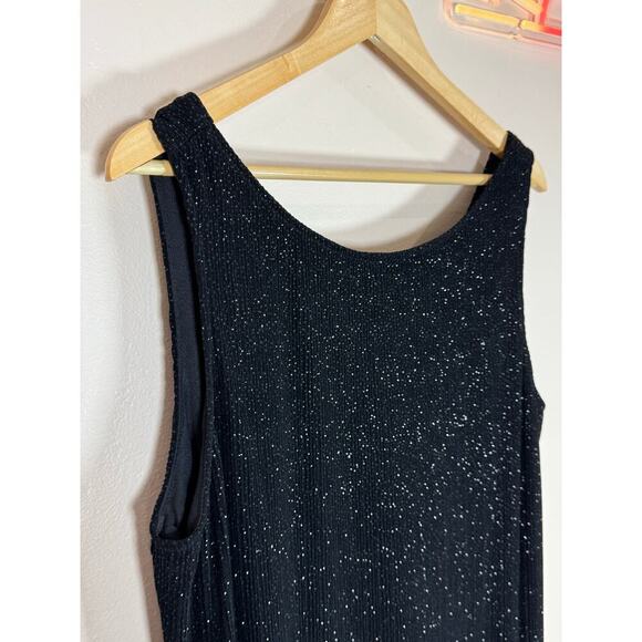 NWT VTG Y2K 90s Plus Size Coldwater Creek Stretch Sheath Midi Dress Black XL - Picture 3 of 11